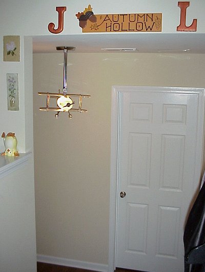 airplane lamp in hall