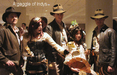 A gaggle of Indiana Joneses