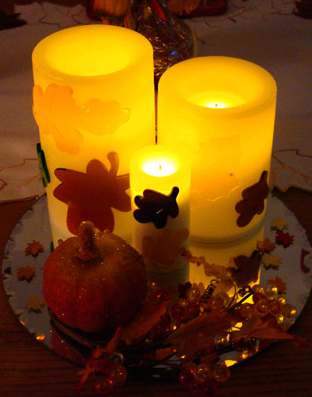 Fall candle arrangement