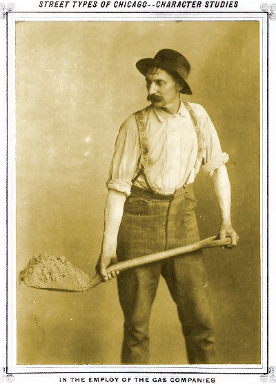 Italian man with shovel in hand