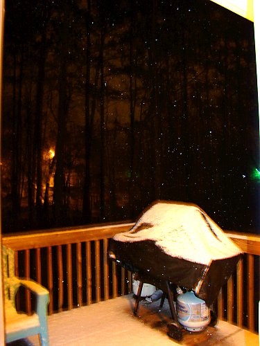 Snow on the deck