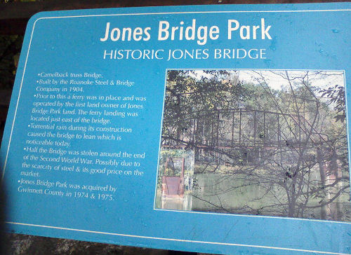 Jones Bridge plaque