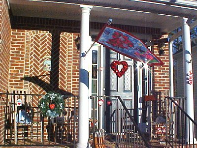 porch decked in Valentines