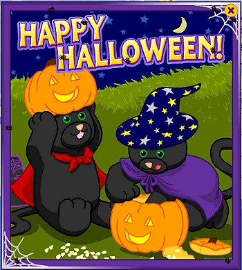 Webkinz Halloween card