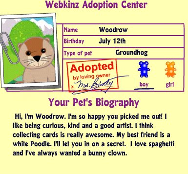 webkinz groundhog